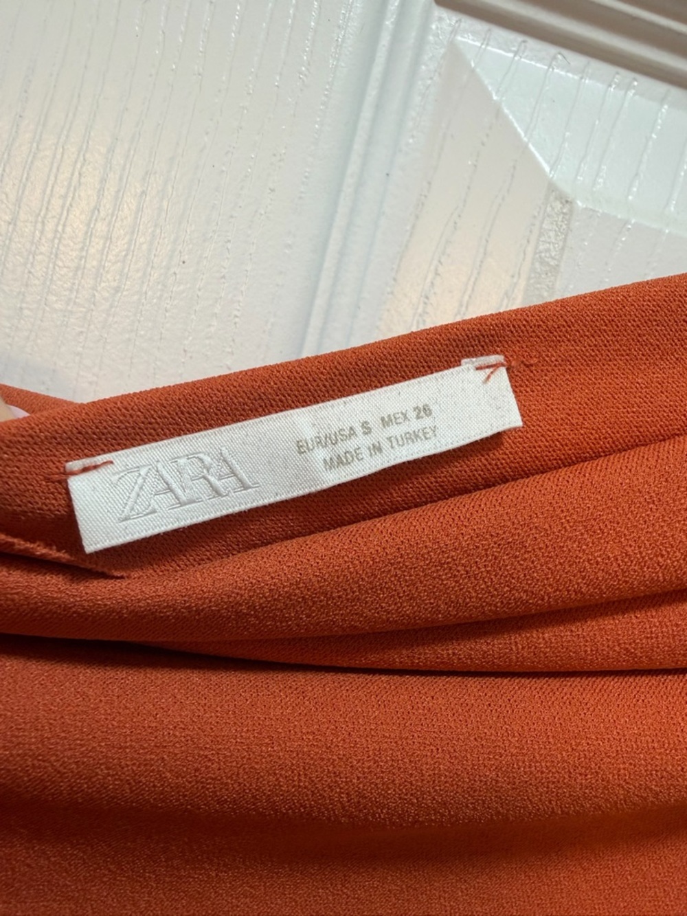 Zara Orange Cowl Neck Midi Dress - Picture 3 of 3
